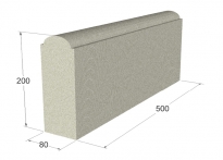 Bordillo Monocapa 8x20x50